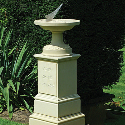 image of a memorial celestial sundial and pedestal for garden memorials product listing