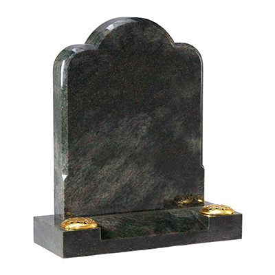 image of a tropical green granite with a maroon vein for a product listing for a headstone
