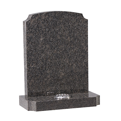 image of a steel grey classic headstone for a product listing for a headstone
