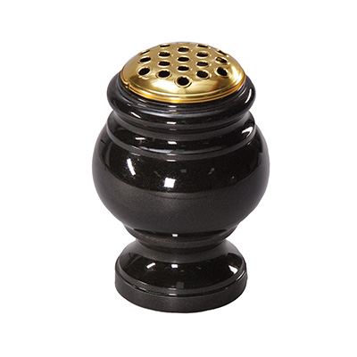 image of a black granite tuned memorial vase for a product listing of memorial vases