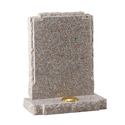 image of a autumn brown granite rustic hand carved memorial with rustic margins for a product listing for a rustic and hand carved memorial