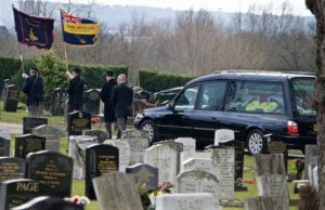 An image of Rowland Brothers funeral directors conducting a traditional military funeral.