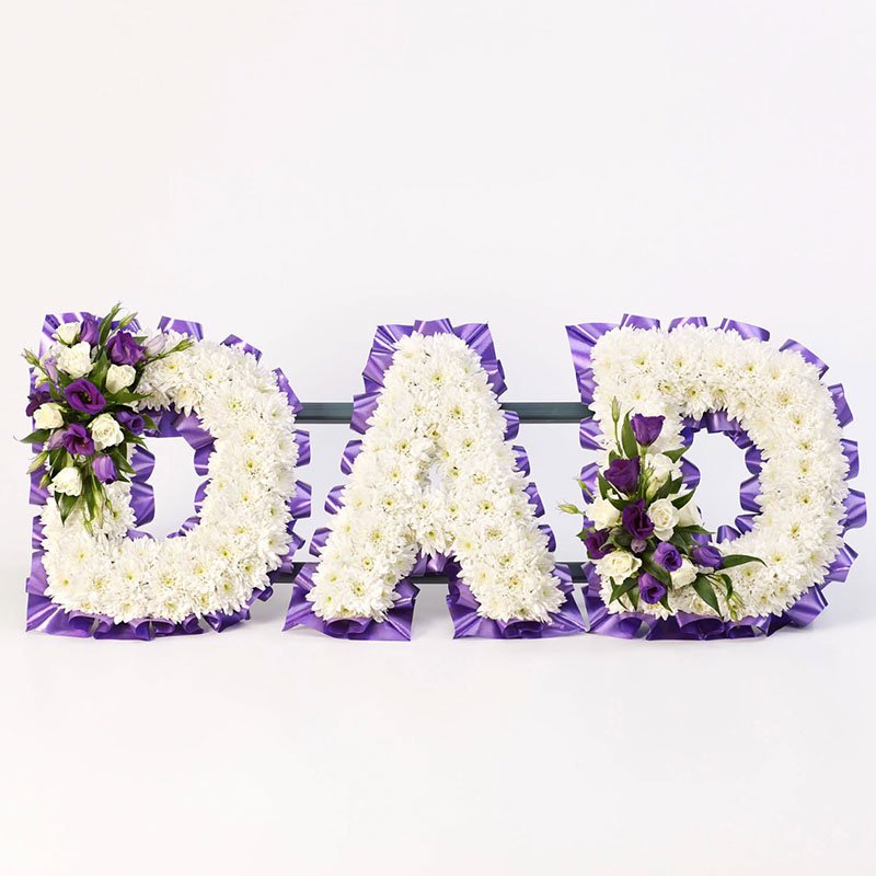Flower dad lettering