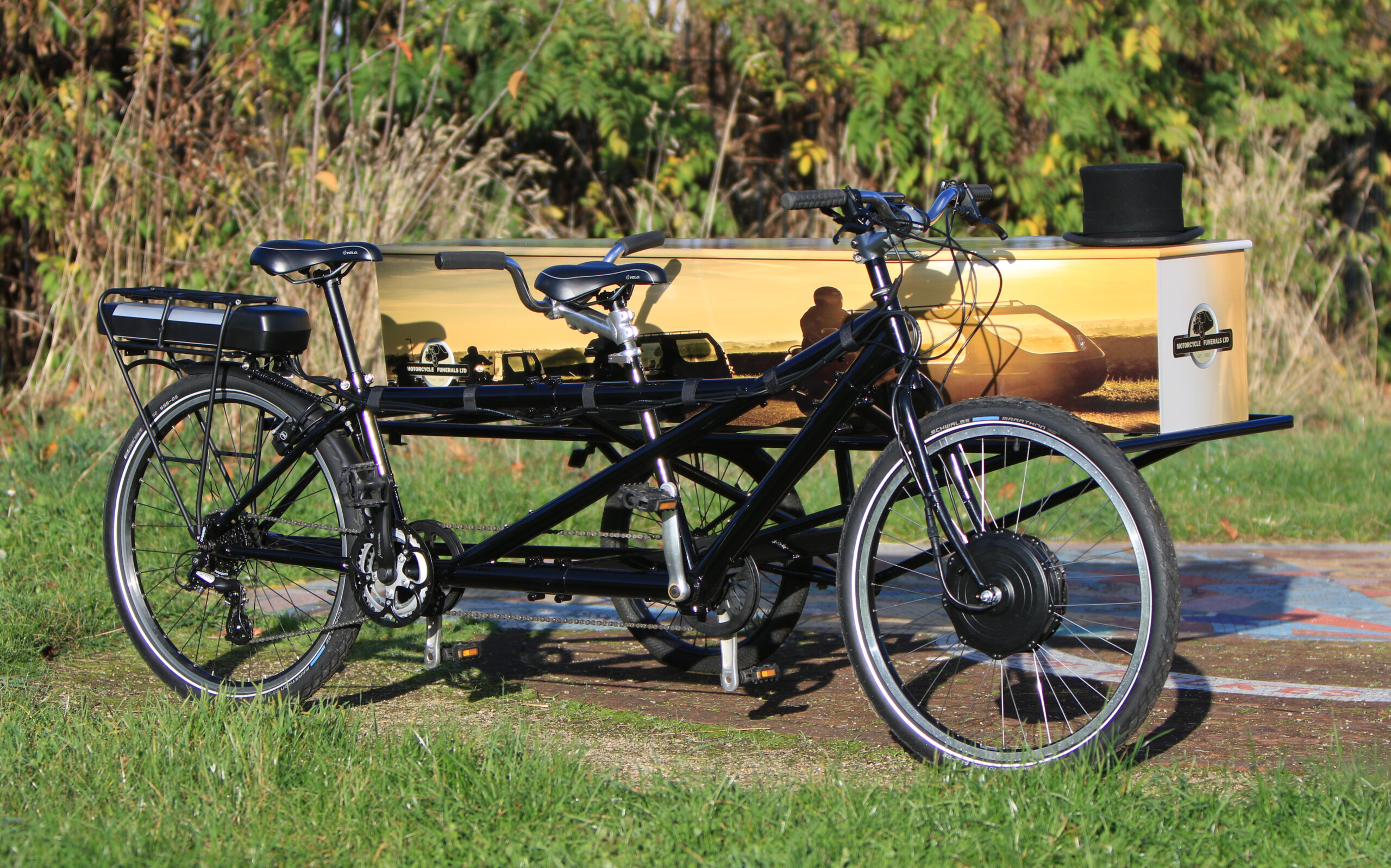 Tandem bike hearse